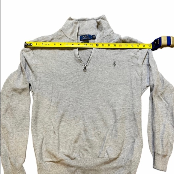 Mens Blue Adidas Hoodie- Mens Cream Colored Polo Shirt - Picture 5 of 6